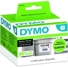 DYMO ετικέτες χαρτιού 70mm x 54mm, λευκές, 1x400 τεμ., 2187329