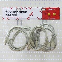 LOGO Καλώδιο Προέκτασης USB (2.0), USB A M - USB A F, 3m, μαύρο, τιμή ανά τεμάχιο.