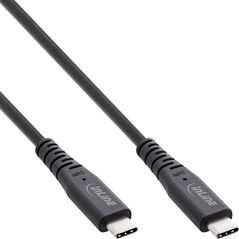 InLine® USB4 Καλώδιο, USB-C ST/ST, PD 240W, 8K60Hz, TPE μαύρο, 0,5m