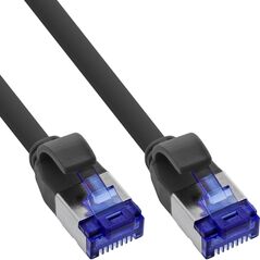InLine® Καλώδιο Patch Slim, Cat.6A, S/FTP, TPE (LSZH), PoE, μαύρο, 3m