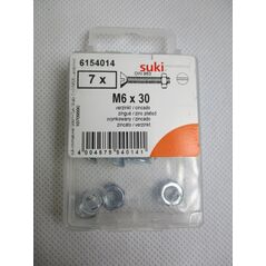MACHINE SCREW M 6X30 ZINC DIN963/7PCS