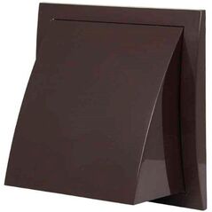 VENT. GRILLE PL. 148X153MM Ø100MM BROWN