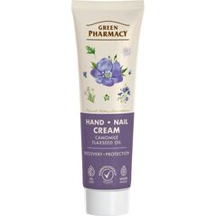 GREEN PHARMACY Krem do rąk i paznokci Rumianek i Olej lniany 100 ml