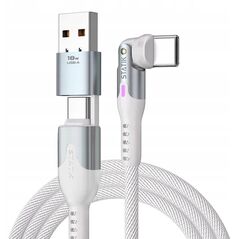 STATIK PowerPivot Pro Nylon Braided Cabel, USB-C to USB-C, 1m, White