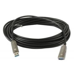 TECHLY USB3.0 AOC Οπτικό Υβριδικό Καλώδιο 10μ Μαύρο Υποστηρίζει μέγιστο εύρος ζώνης έως 5 Gbit Διάμετρος 4,6mm Σύνδεσμος A σε Υποδοχή
