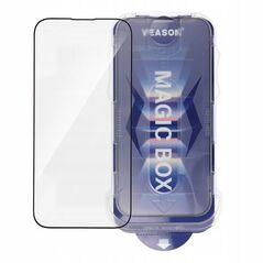 6D Προστατευτικό Γυαλί Pro Veason Easy-Install Glass + Εφαρμογέας - για Iphone 13 Pro Max / 14 Plus μαύρο