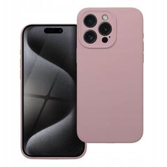 Θήκη SILICONE 2mm για IPHONE 15 Pro Max σε πουδρέ ροζ