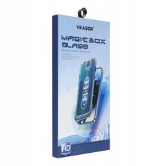 6D Προστατευτικό Γυαλί Pro Veason Easy-Install Glass + Εφαρμογέας - για Iphone 16 Plus μαύρο