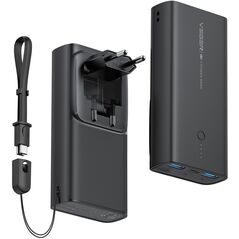 VEGER powerbank 10000 mAh PD QC3.0 20W ACE100 (W1146) μαύρο
