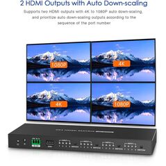 PremiumCord HDMI2.0 matrix switch 4:4 , ανάλυση 4K@60Hz, HDR YUV4:4:4
