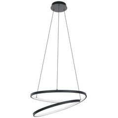 Φωτιστικό κρεμαστό LED EGLO RUOTALE, 37W, 3000K, 4800lm, μαύρο/λευκό, O55 x h150 cm