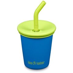 Kid Kanteen Kid Steel Cup (Kid Straw Lid), 296ml/10oz, Mykonos Blue