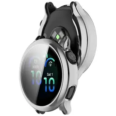 Etui z osłoną ekranu Bizon Case Watch Felipe do Garmin Vivoactive 6 srebrne