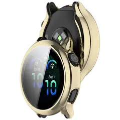 Etui z osłoną ekranu Bizon Case Watch Felipe do Garmin Vivoactive 6 złote