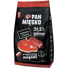 Pan Mięsko Karma sucha dla psa Wołowina z koziną (dorosły) chrupki M 3kg