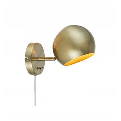 Markslojd Edgar 108754 απλίκα τοίχου 1x40W E14 antique brass