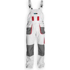 Dedra Spodnie ochronne ogrodniczki białe rozmiar XL (BH4SO-XL)