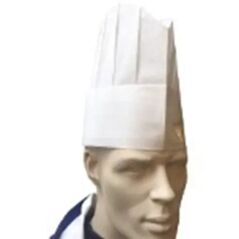 Μαγειρικό καπέλο 23 cm Non-Woven στρογγυλή κορυφή, 50 τεμ/συσκ