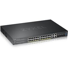 Zyxel GS2220-28HP - Switch - managed - 24 x 10/100/1000 (PoE+) + 4 x Kombi-Gigabit-SFP - an Rack montierbar - PoE+ (375 W)