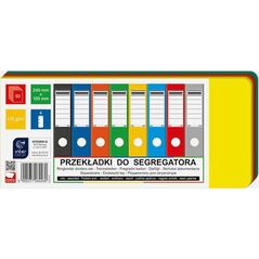 Interdruk Przekładki do segregatora INTERDRUK 240x105 50mix Interdruk TARGI