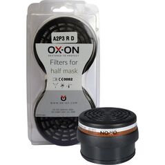 Σετ φίλτρων OX-ON A2P3D - Φίλτρα A2P3 για χρήση κατά των οργανικών ατμών. 2 τεμ