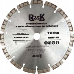 Geko Tarcza diam. do żelbetonu 230x12x22.23mm Turbo Professional R&K (25)