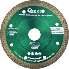 Geko Tarcza diamentowa 125x10x22.23mm do cięcia gresu (100)