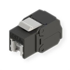 ROLINE Cat.6A (Class EA) Keystone, RJ45, μη θωρακισμένο, χωρίς εργαλεία, μαύρο