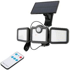 LED προβολέας εξωτερικού χώρου ENTAC Solar, ηλιακής ενέργειας, 15W, με τηλεχειριστήριο