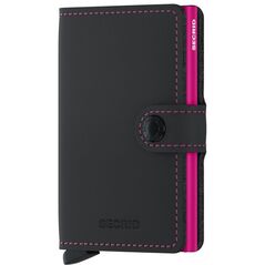SECRID Matte Miniwallet, μαύρο/φούξια