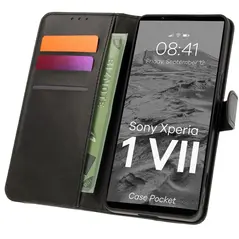 Etui z klapką Bizon Case Pocket do Xperia 1 VII czarne