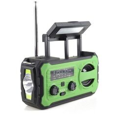 Ραδιόφωνο PRISTAR FM με φακό 4000 mAh YX328 πράσινο