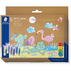Χρώματα Δακτύλων STAEDTLER NJ Pastell 6τμχ Θήκη