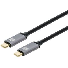 TECHLY Καλώδιο USB3.2 Gen.2 Βύσμα Τύπου-C - Βύσμα USB Τύπου-C Μαύρο 1μ