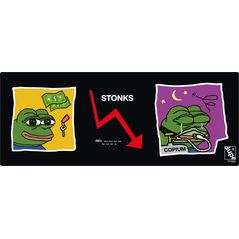 Supe Deskmat Stonks mouse mat, 92 x 36 cm