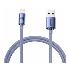 Καλώδιο Σύνδεσης USB 2.0 Baseus Crystal Shine USB A σε Lightning 2.4A 1.2m Μωβ 6932172602703 6932172602703 έως και 12 άτοκες δόσεις
