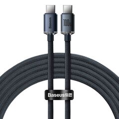 Kabel USB-C do USB-C Baseus Crystal, 100W, 2m (czarny)