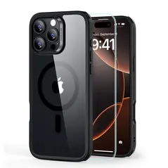 Zestaw ESR Classic Hybrid Halolock MagSafe & Tempered Glass Apple iPhone 16 Pro Max Clear/black