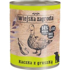 Wiejska Zagroda  Karma mokra dla psa Kaczka z gruszką (dorosły) II 800g