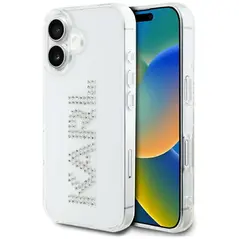 Etui Karl Lagerfeld IML Rhinestones Logo do Apple iPhone 16 przezroczysty
