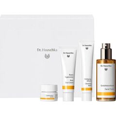 Dr. Hauschka Beautiful Face zestaw tonik odświeżający 100ml + krem na dzień 30ml + balsam oczyszczający 75ml + balsam do ust 4.5ml