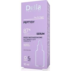 Delia Peptydy - 87% z natury - Serum przeciwstarzeniowe do twarzy, szyi i dekoltu 30ml