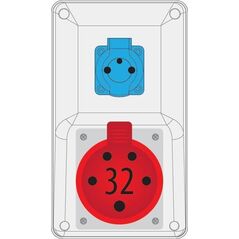 Pawbol Rozdzielnica R-BOX KOMPAKT 32A/5 1x250V - B.325/1
