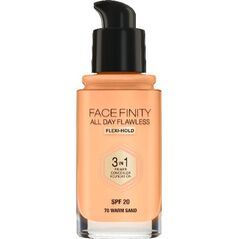 MAX FACTOR Facefinity All Day Flawless 3in1 Foundation SPF20 70 Warm Sand 30ml