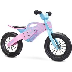 Rowerek biegowy Toyz Rowerek biegowy dziecięcy drewniany Enduro różowy