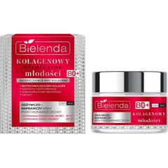 Bielenda Kolagenowy stymulator młodości Odżywczo-naprawczy krem przeciwzmarszczkowy 80+ 50ml