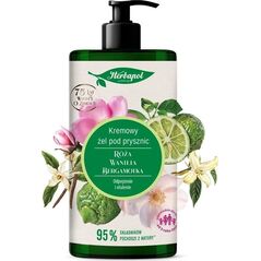 HERBAPOL Kremowy Żel pod prysznic - Róża & Wanilia & Bergamotka 740 ml