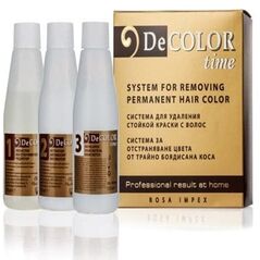 DECOLOR TIME Zmywacz do usuwania koloru z włosów - 3 x 110 ml (1 kpl.)