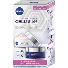NIVEA EXPERT FILLER CELLULAR Zestaw prezentowy Intensywna kuracja Anti - Age Krem na dzień + Krem na noc