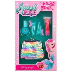 CHLAPU CHLAP Mermaid Magic II Wild Strawberry Zestaw dziecięcy z portmonetką, lakierem do paznokci,błyszczykiem i spinkami do włosów